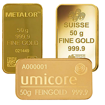 50g Gold Bars