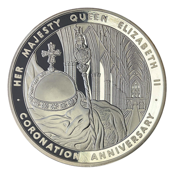 5 Oz Silver Proof Coin QEII Coronation