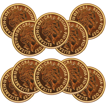 Best Value Gold Sovereigns 10 Coin Bundle 
