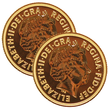 Best Value Gold Sovereigns 2 coin bundle 