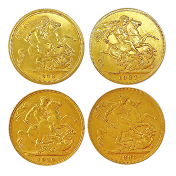 Best Value Gold Sovereigns 4 Coin Bundle 