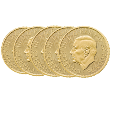 2026 Gold Britannia 1 Oz  - 5 Coin Bundle