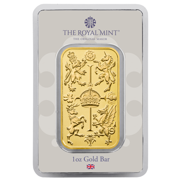 Certified 1 Oz Gold Royal Mint Bar - Royal Cypher