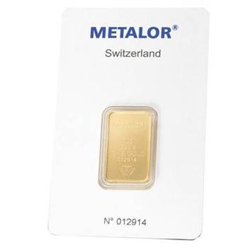 Certified 10g Gold Bar Metalor