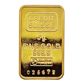 Certified 5g Gold Bar Credit Suisse