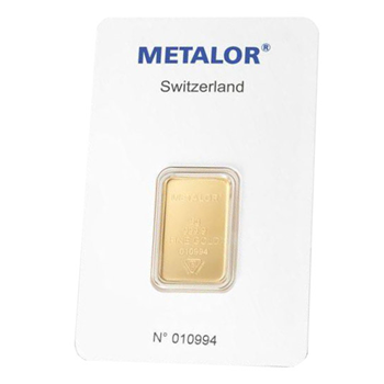 Certified 5g Gold Bar Metalor