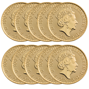 Gold Britannia x 10