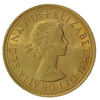 Gold Sovereign-Elizabeth II Pre decimal-1958-1967