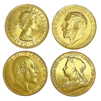 Best Value Gold Sovereigns 4 Coin Bundle 