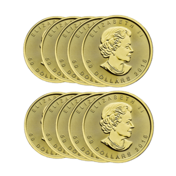 1 Oz Gold Maple - 10 Coin Bundle 
