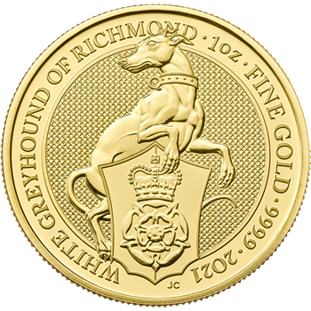 1oz Gold White Greyhound Of Richmond