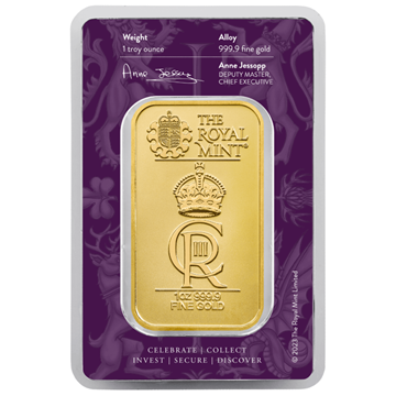 Certified 1 Oz Gold Royal Mint Bar - Royal Cypher