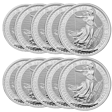 2026 Silver Britannia 1 Oz - 10 Coins