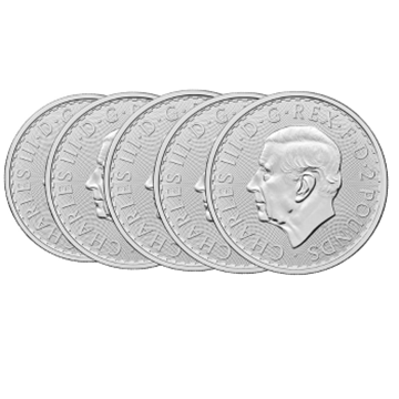 2026 Silver Britannia 1 Oz - 5 Coins