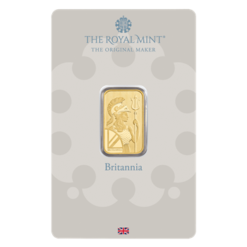 Certified 5g Gold Bar Royal Mint Britannia Bar
