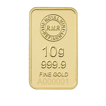 Certified 10g Gold Bar Royal Mint Refinery 