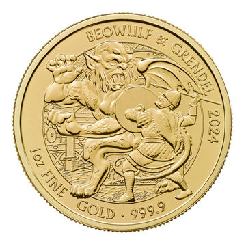 1 Oz Gold Britannia Beowulf and Grendel
