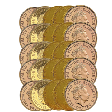 Best Value Gold Half Sovereign - 25 Coin Bundle