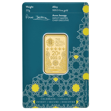 Certified 20g Gold Bar Royal Mint Kaaba Bar
