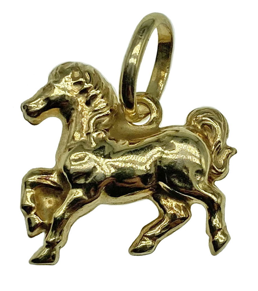 9ct Yellow Gold Mini Horse Pendant