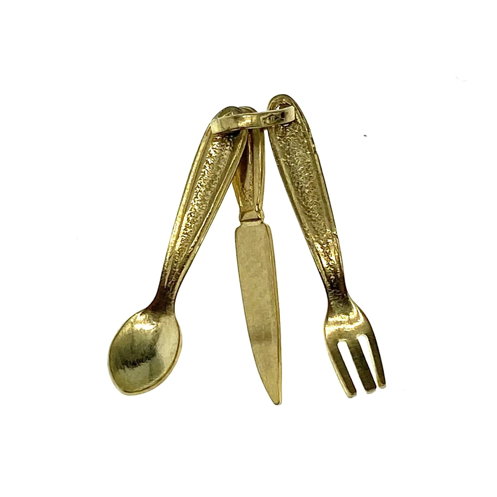 Buy 9ct Yellow Gold Knife, Fork & Spoon Charm