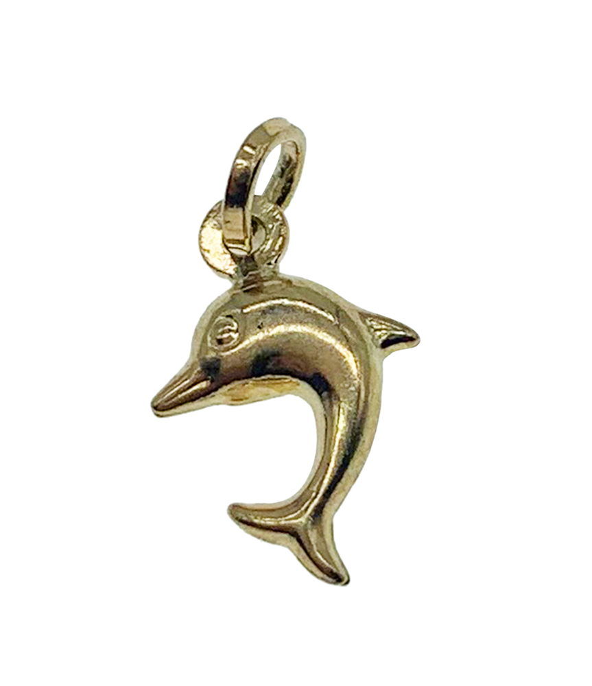 9ct Yellow Gold Dolphin Charm