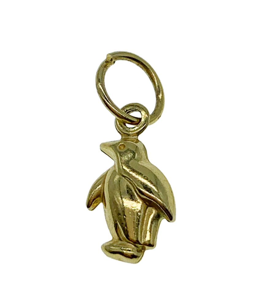 9ct Yellow Gold Penguin Charm