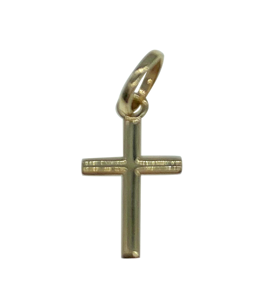 9ct Yellow Gold Cross Pendant Charm