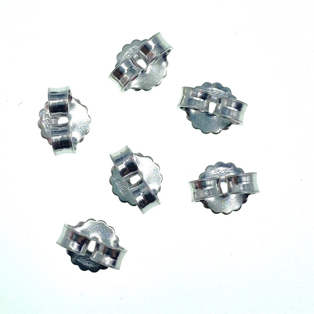 18ct White Gold 3X Pairs of Butterfly Backs