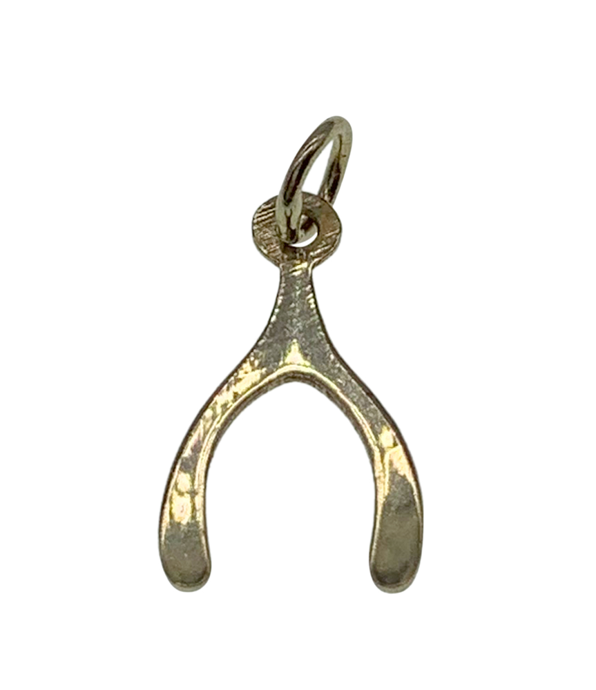 9ct Yellow Gold Wishbone Charm