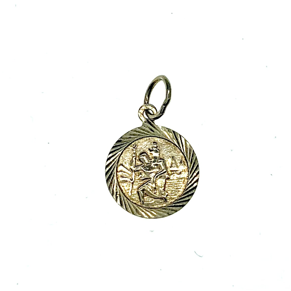 9ct Yellow Gold Childs St Christopher Pendant