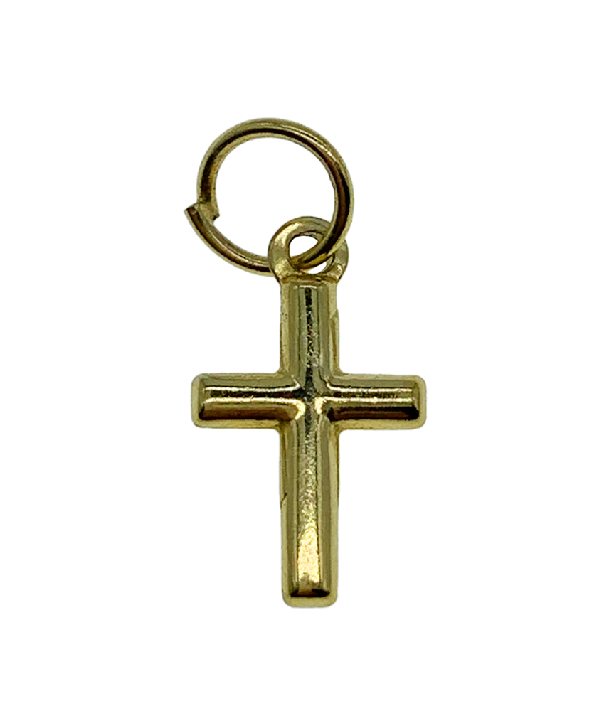 9ct Yellow Gold Cross Charm 