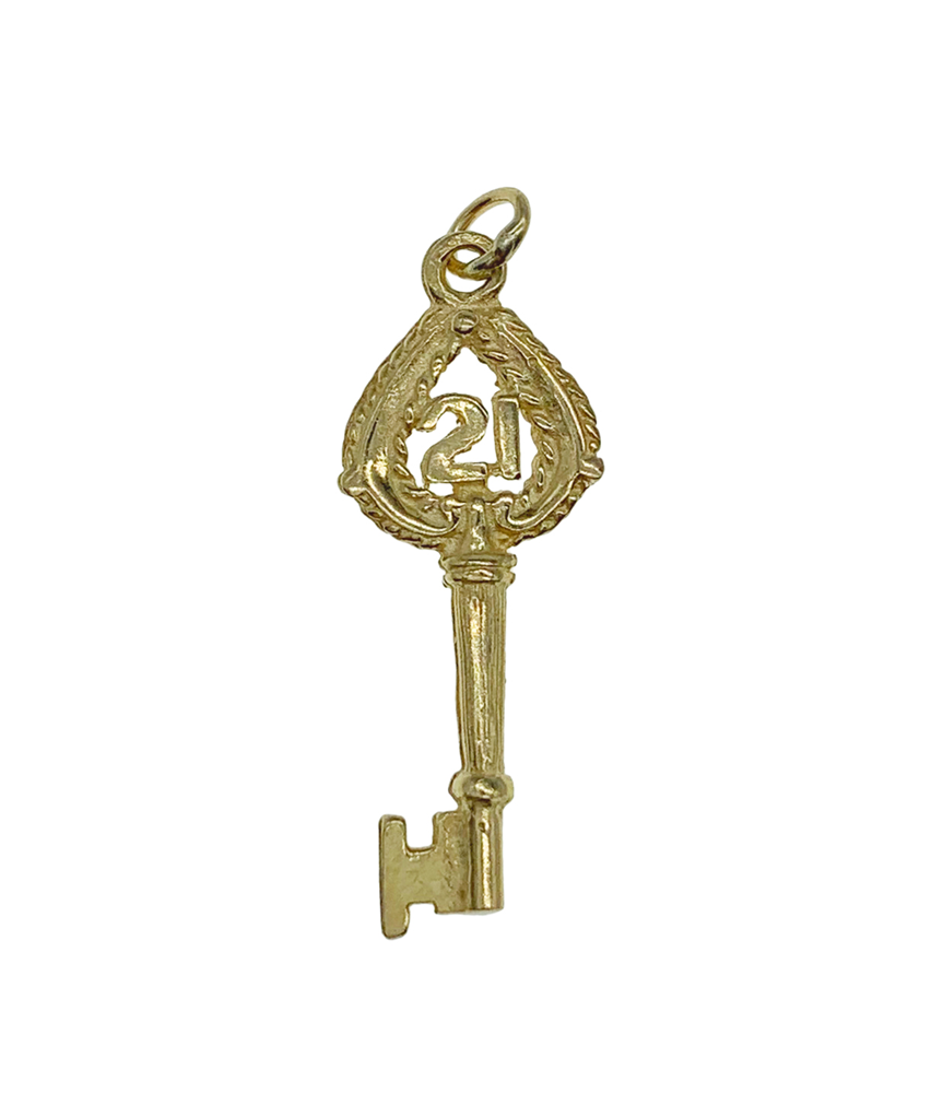 9ct Yellow Gold 21 Key Charm
