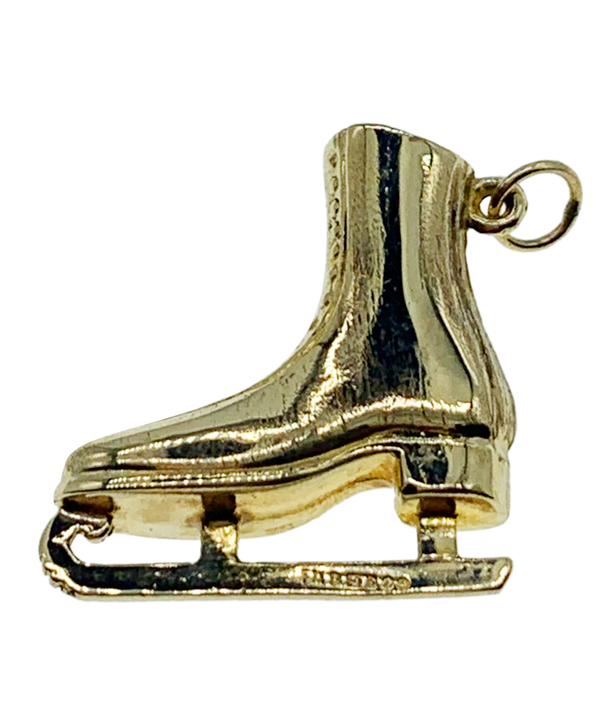 9ct Yellow Gold Ice Skating Boot Charm