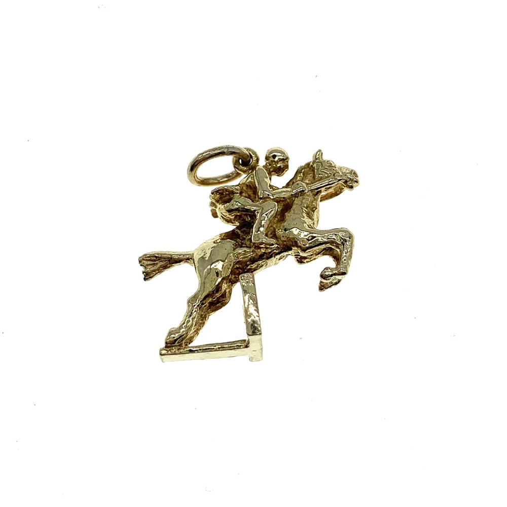 9ct Yellow Gold Horse Jumping Charm