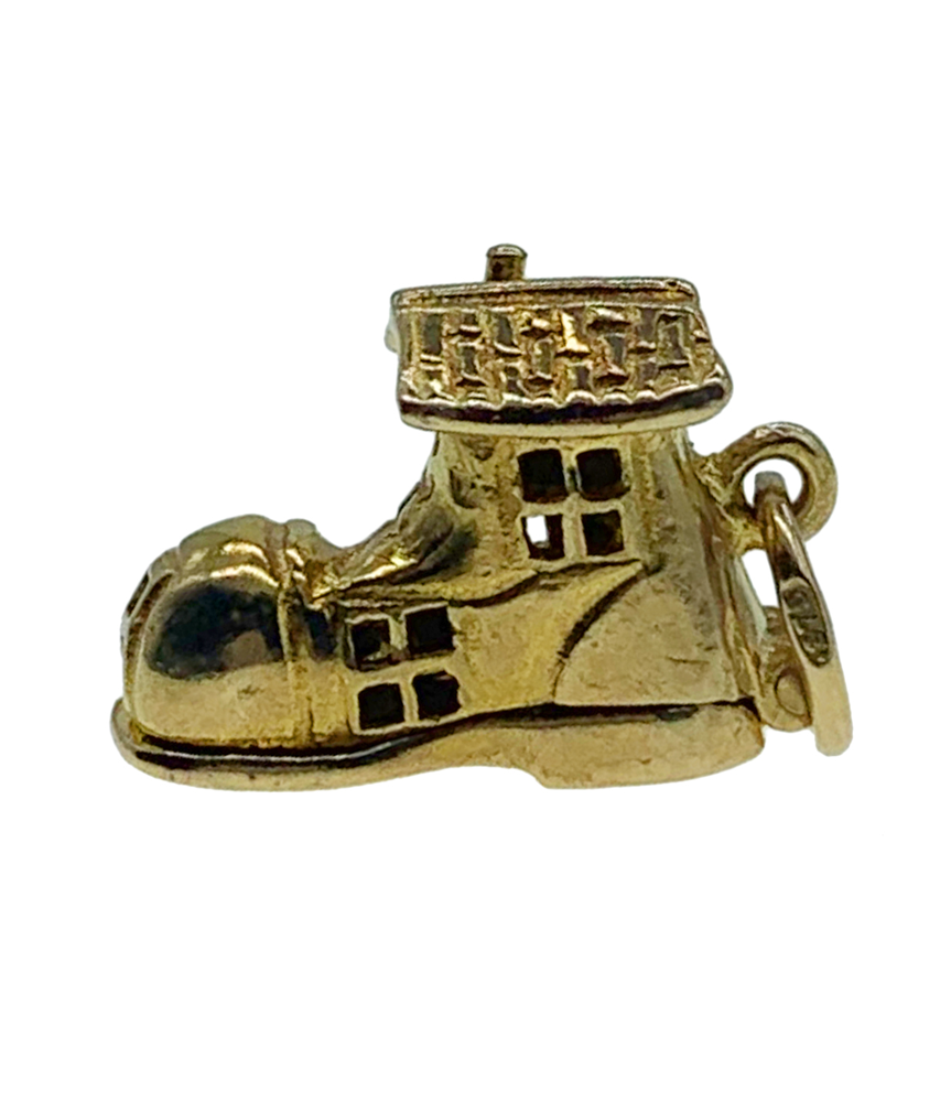 9ct Yellow Gold Lady In The Boot Charm