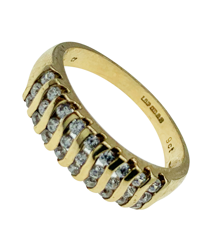 9ct Yellow Gold CZ Dress Ring