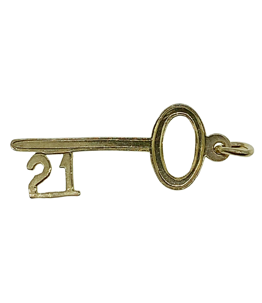 9ct Yellow Gold 21 Key Charm