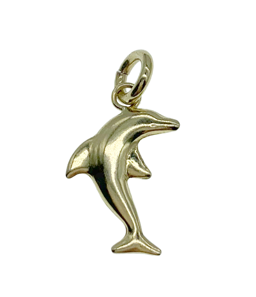 9ct Yellow Gold Dolphin Charm