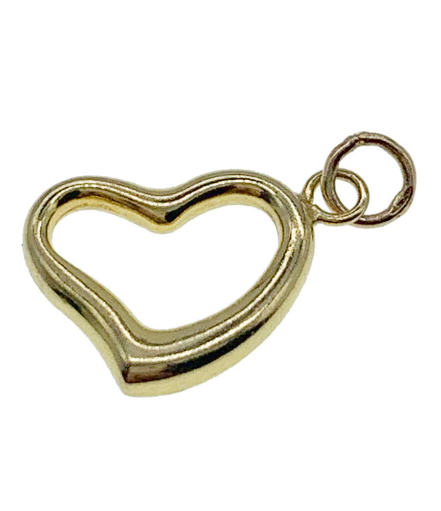 9ct Yellow Gold Heart Charm