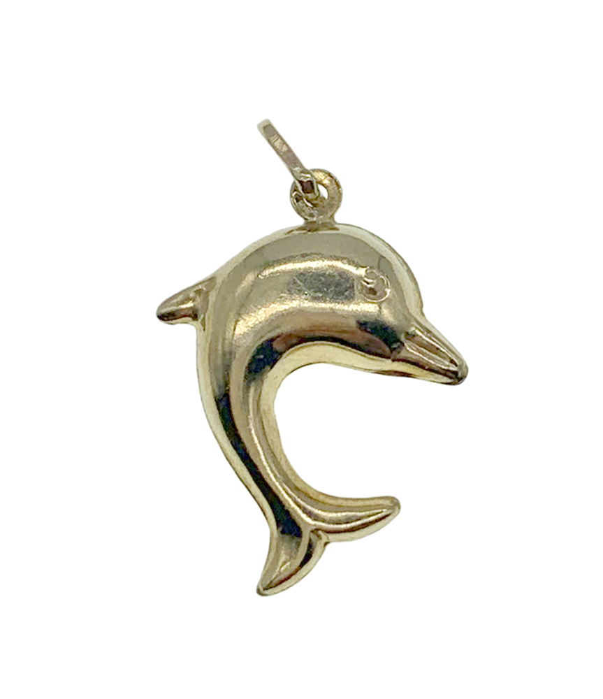 9ct Yellow Gold Dolphin Charm
