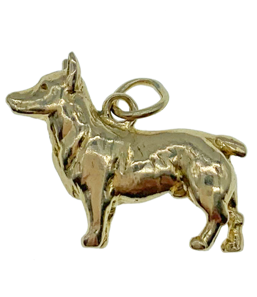 9ct Yellow solid gold Corgie Charm