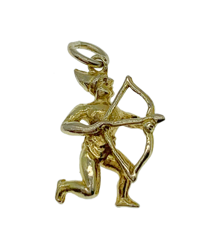 9ct Yellow Gold Archer Charm