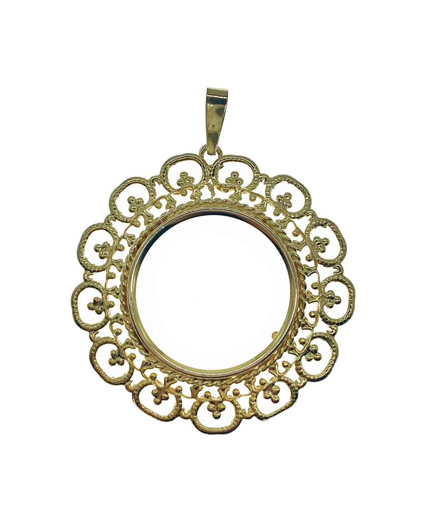 9ct Yellow Gold Sovereign Mount Pendant