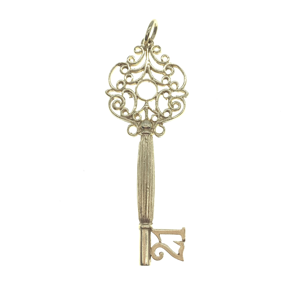 9ct Yellow Gold 21Key Pendant