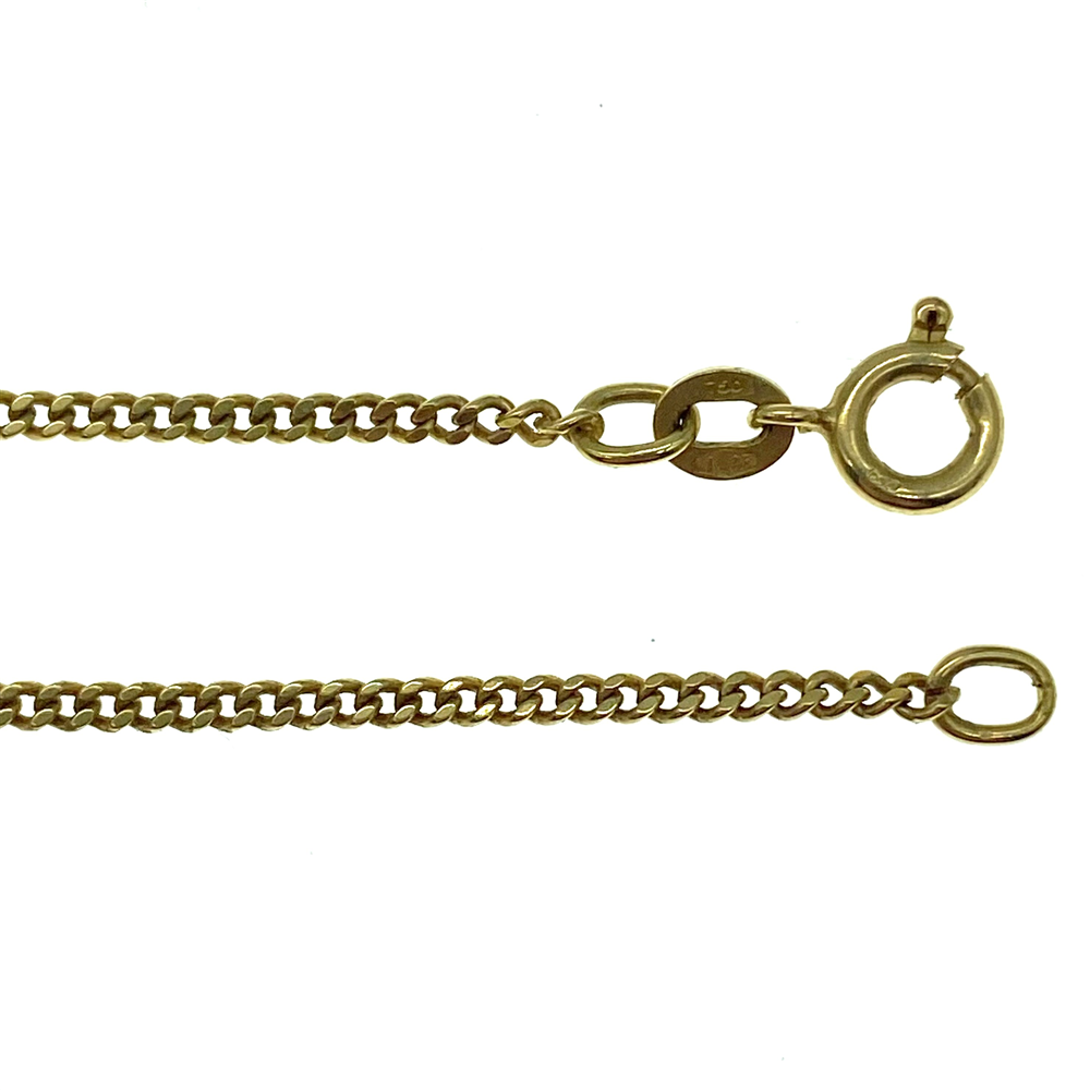 18ct Yellow Gold Curb Chain With St. Christopher