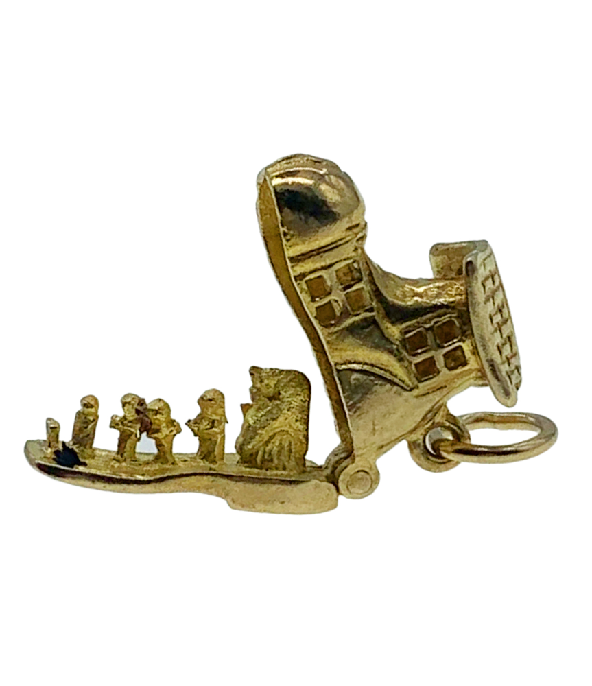 9ct Yellow Gold Lady In The Boot Charm