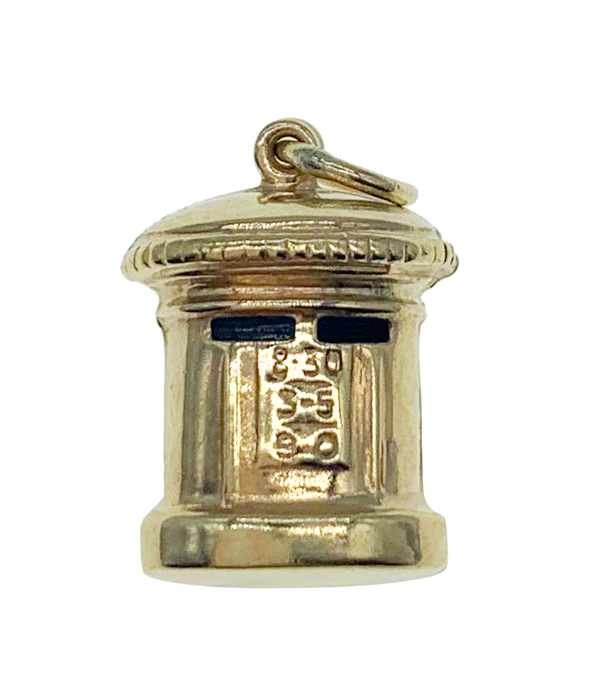 9ct Yellow Gold Post Box Charm