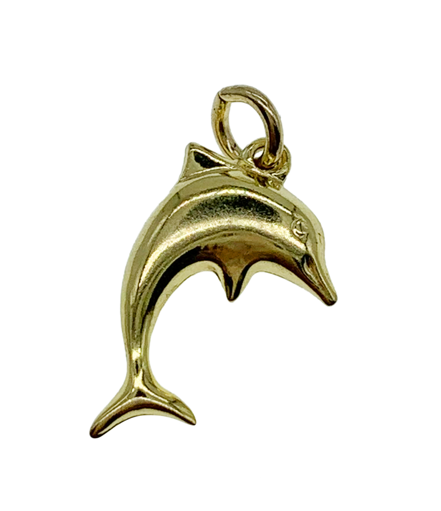 9ct Yellow Gold Dolphin Charm