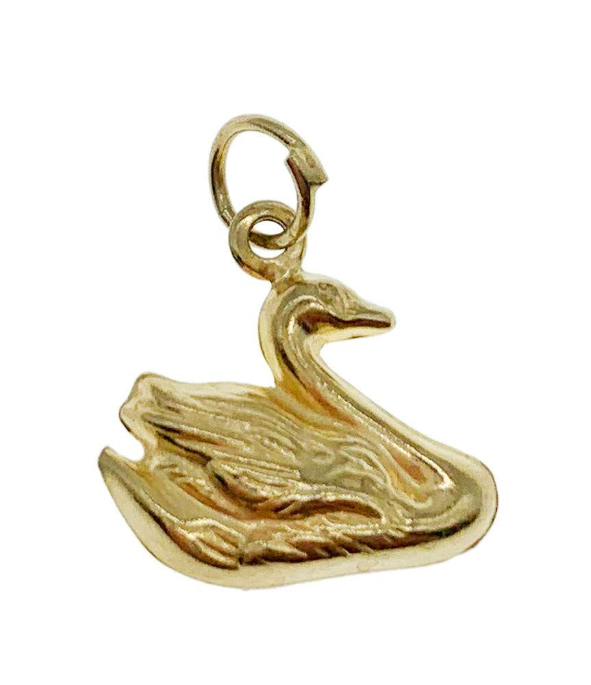 9ct Yellow Gold Swan Charm